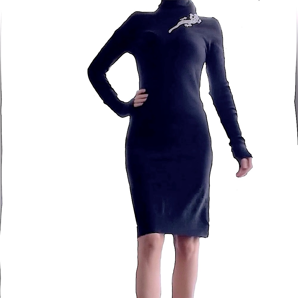 Blumarine Virgin Wool Dress – Size M – Stretch Fit – Luxury Designer